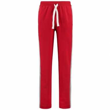 Rode joggingbroek/huisbroek met streep voor heren