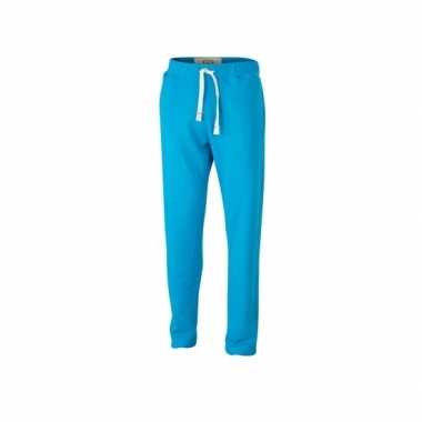 Vintage joggingbroek turquoise voor heren