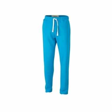 Vintage joggingbroek turquoise voor heren