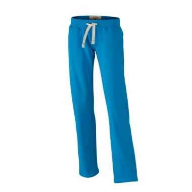 Vintage joggingbroek turquoise voor heren