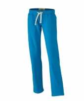 Vintage joggingbroek turquoise voor heren