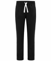 Zwarte joggingbroek huisbroek met streep voor heren 10141589